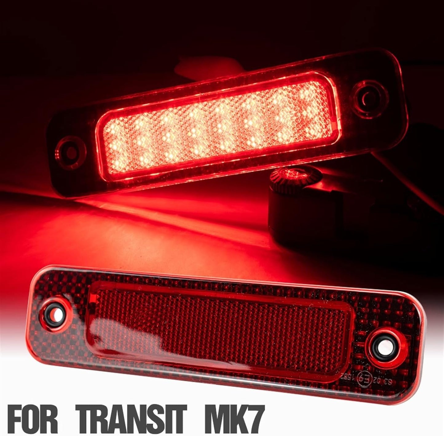 IQURTC For Ford, for Transit 2006 2014 LIGHT High Mount Stop Lamp Brake Lights Car Lighting Upgrade Tail Lights 5128002 7C16 13N408AC Third Stop Light