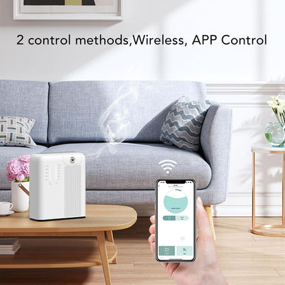 Smart Scent Air Machine, 300ml Capacity Portable Waterless Essential Oil Diffuser, 300-500Sq. Ft Coverage, APP Control Aromatherapy Diffuser for Large Room Home Hotel Spa Office