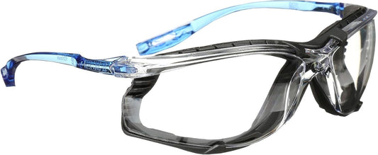 3M Safety Glasses, Virtua CCS Protective Eyewear 11872, Removable Foam Gasket, Clear Anti-Fog Lenses, Corded Ear Plug Control System