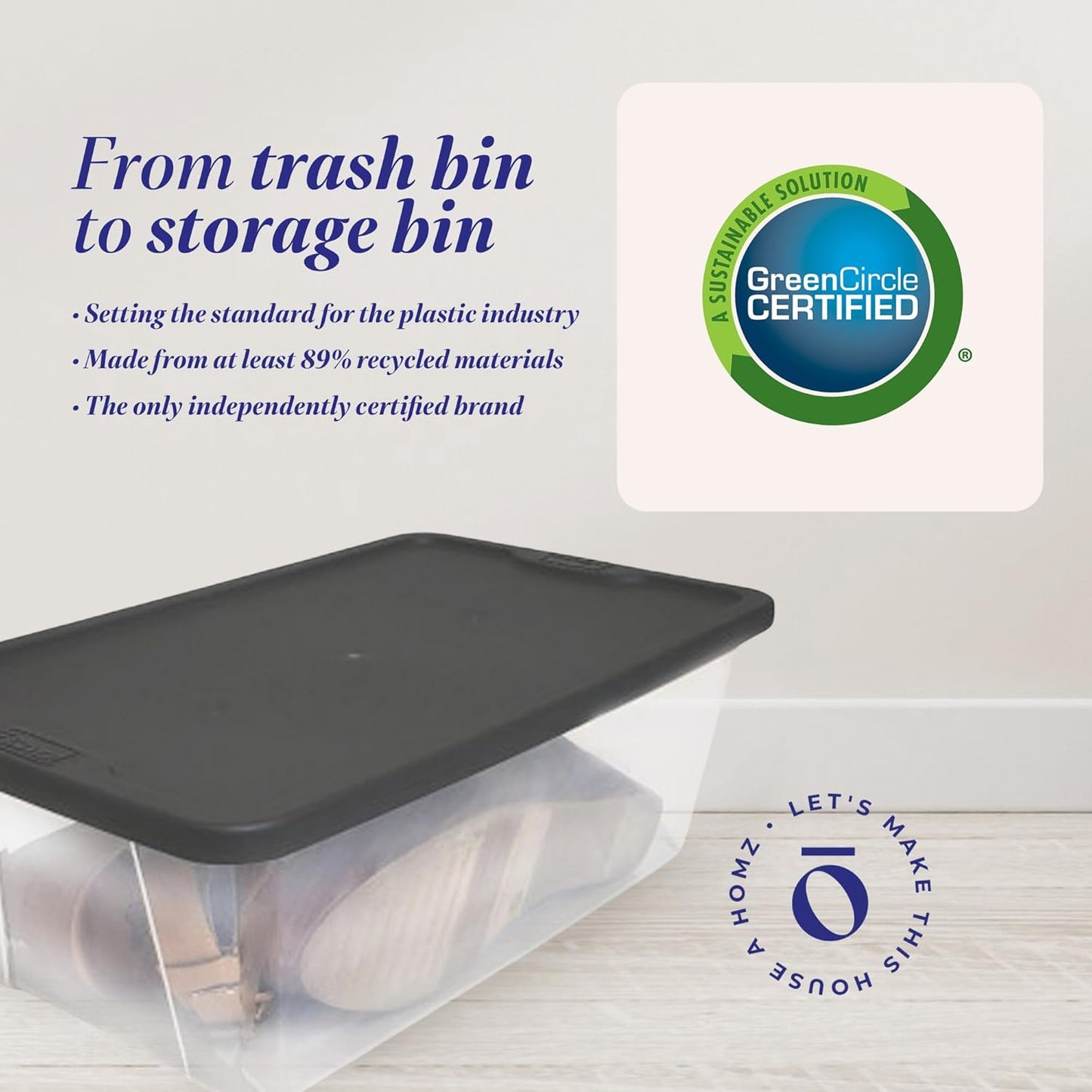 HOMZ Snaplock Stackable 6 Quart Clear Organizer Storage Container Bin with Tight Seal Gray Lid for Home Organization, 10 Pack