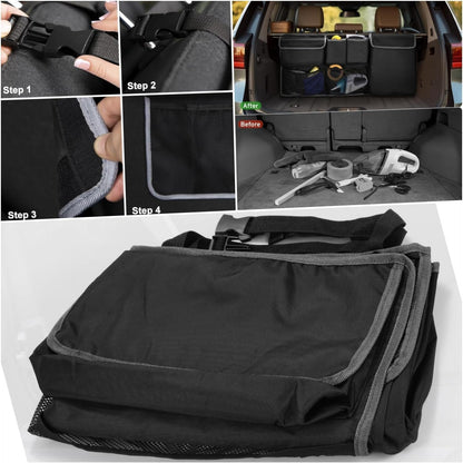 Taicols Car Trunk Organizer I Sport Touring Carbon Edition SUV - Spacious Storage, Backseat Hanging Bag, Tissue Holder, Car Trunk Organizer Backseat Hanging Storage Bag, Universal Car Accessories