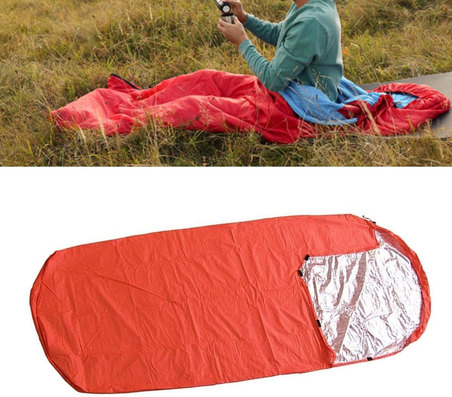 Shurhome Emergencies Bivvy Bag Thermal Survival Sleeping Bag Warm Tube Tent Survival Bivvy Bag Emergencies Blanket