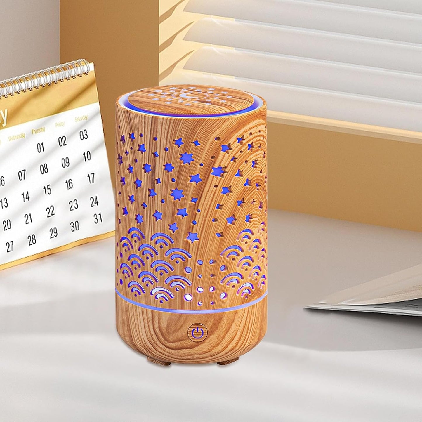 Oil Diffuser - Aromatherapy Scented Humidifier | Diffusers for Oils | Scent Diffuser | Aroma Humidifier Purifier | 4-in-1 Smart Portable Fragrance Diffuser Device for Dormitory