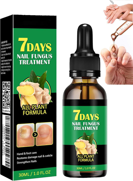 Ginger Nail Treatment Nail Support Nail Care, 7Days Nail Treatment Serum, Multipurpose Nail Repair, Ginger Nail Growth Serum, Nourishing Strengthening Nail Oil (1 PC)