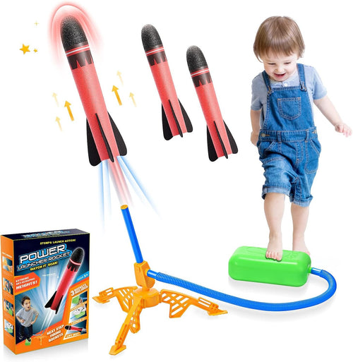 Toys for Boys Age 3-12, Notique Rocket Toy Fun Toys for 3-12 Year Old Boys Rocket Set Kids for 3-12 Year Old Girls Outdoor Toys Rocket Kit Birthday Gifts for Girls Age 3-12 Boys Toys Red