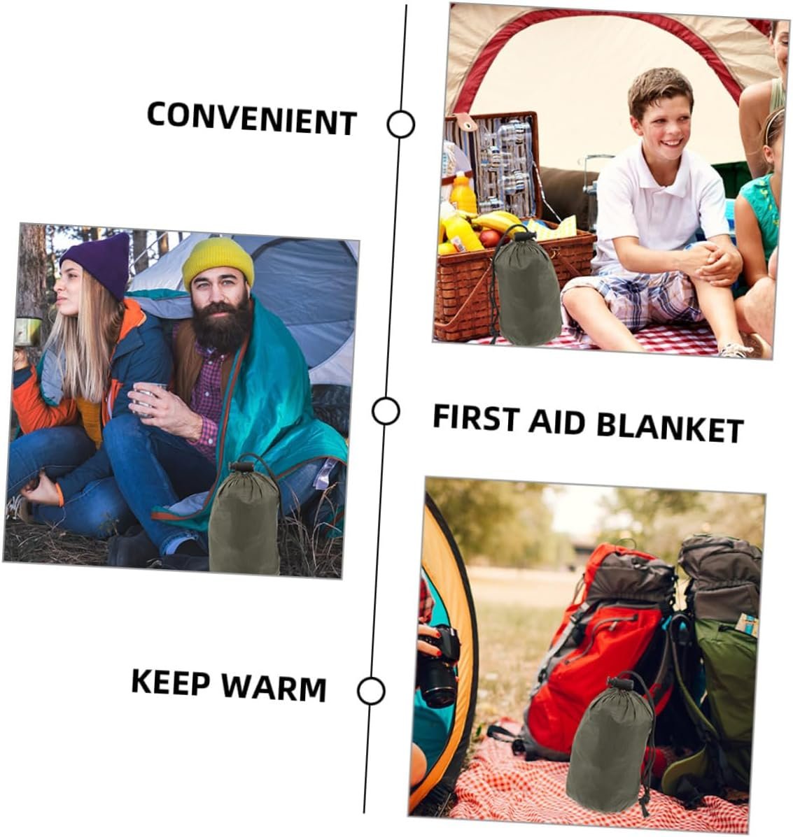 Toyvian 1 Set Emergency Survival Blanket Warm Blankets for Camping Lightweight
