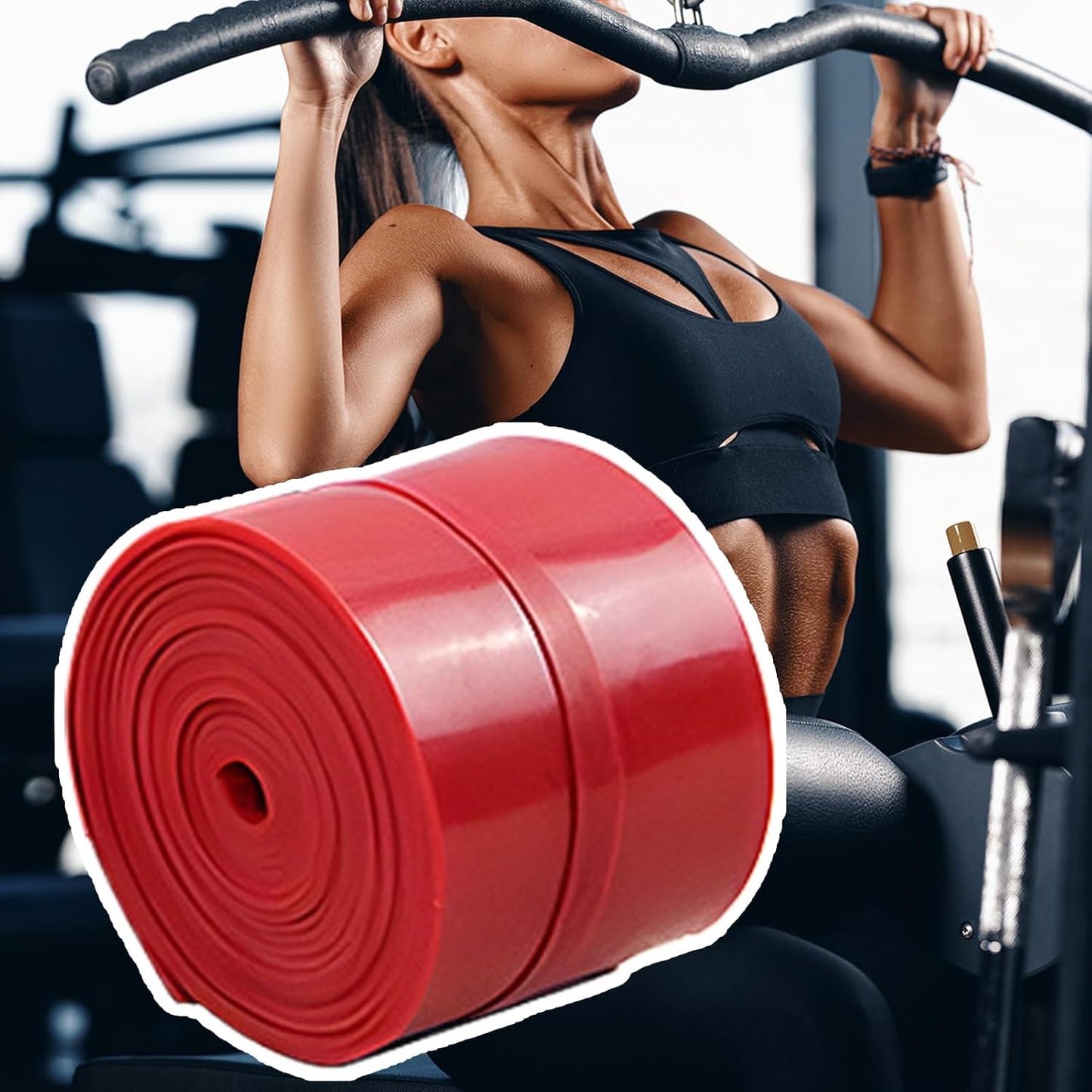 Resistance Bands, Latex Fitness Straps, Waterproof Exercise Gear, Floss Stretch Bands, 81.89x1.97x0.06 Inches, Ideal for Strength Training, Upper Body Workouts, Lower Limbs