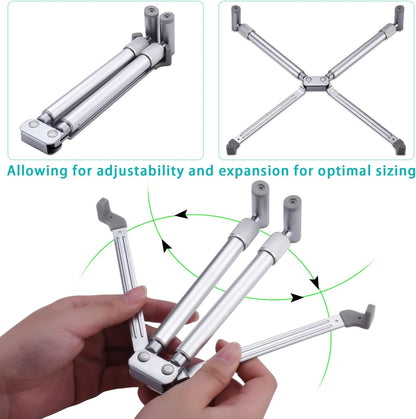 JUBOR Laptop Base Stand for MacBook Pro Computer Lap Notebook, Adjustable Laptop Riser Cooling Aluminium Ventilated Portable Foldable Ergonomic Holder for 12" 13" 15" 17" Screen