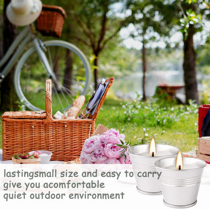 AUTOWT Citronella Candles 12 Pack, Natural Soy Wax Bulk Lemongrass Scented Bucket Summer Off Candles for Home Yard Balcony Outdoor Patio Porch Camping Women & Mom