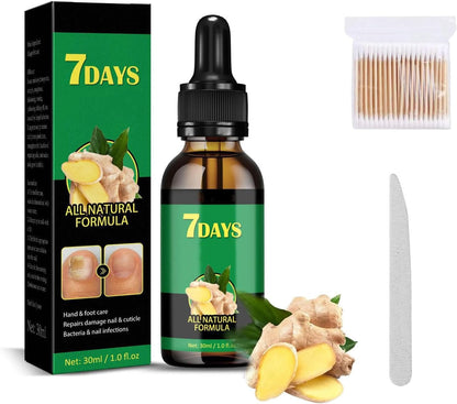 Beauras Nail Fungus Treatment, Beauras 7 Day Nail Fungus Treatment, Finger Nail Growth Serum, Ginger Cuticle Care Oil For Nails, Repair And Strengthen, Damaged, Broken, Restoring Healthy Nails (1