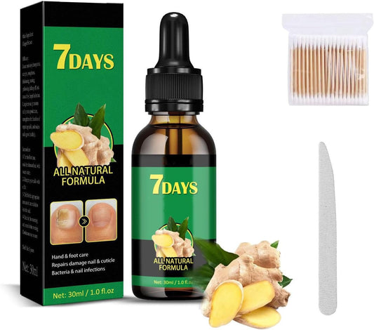 Beauras Nail Fungus Treatment, Beauras 7 Day Nail Fungus Treatment, Finger Nail Growth Serum, Ginger Cuticle Care Oil For Nails, Repair And Strengthen, Damaged, Broken, Restoring Healthy Nails (1