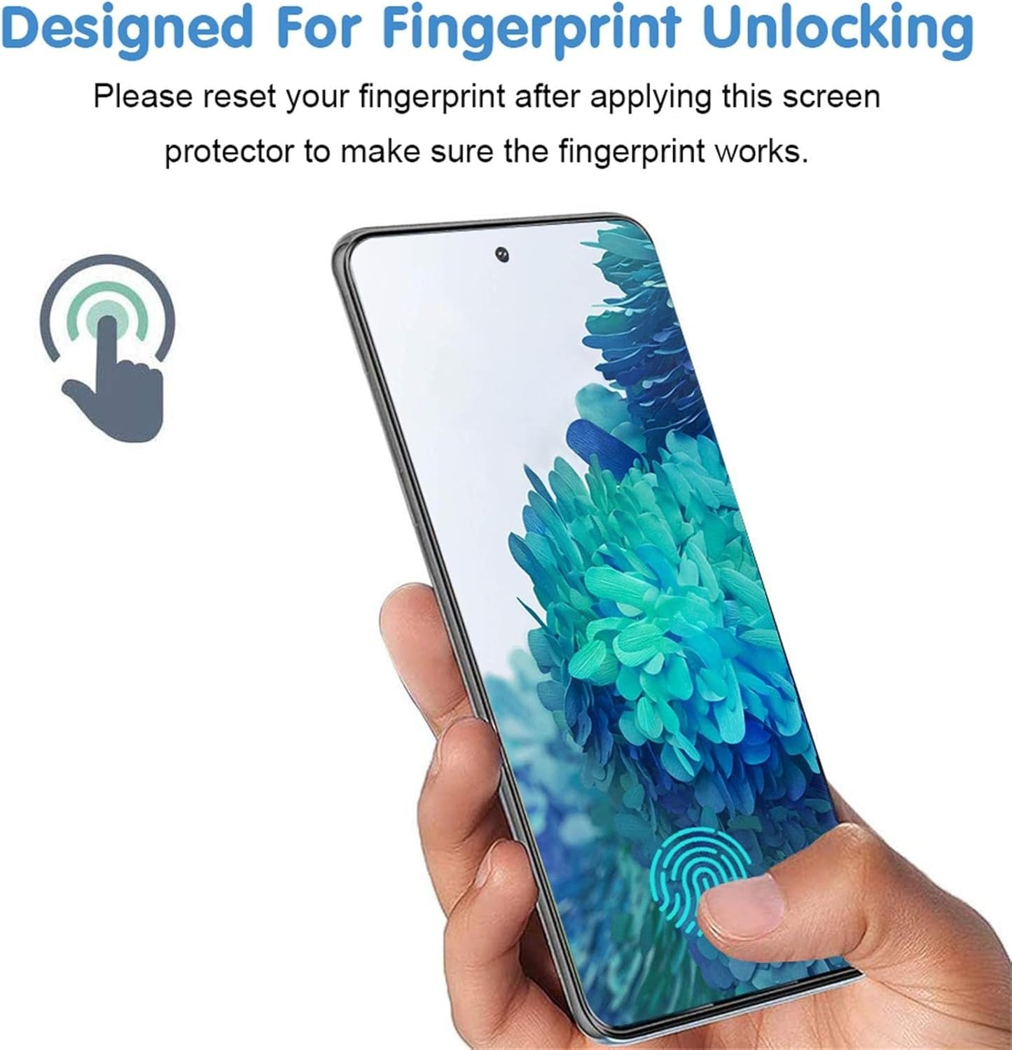 Galaxy S20 FE Screen Protector and Camera Protector, [3 Screen Protectors+3 Camera Protectors][Support Fingerprint] Tempered Glass Screen Protector for Samsung Galaxy S20 FE 5g/4g