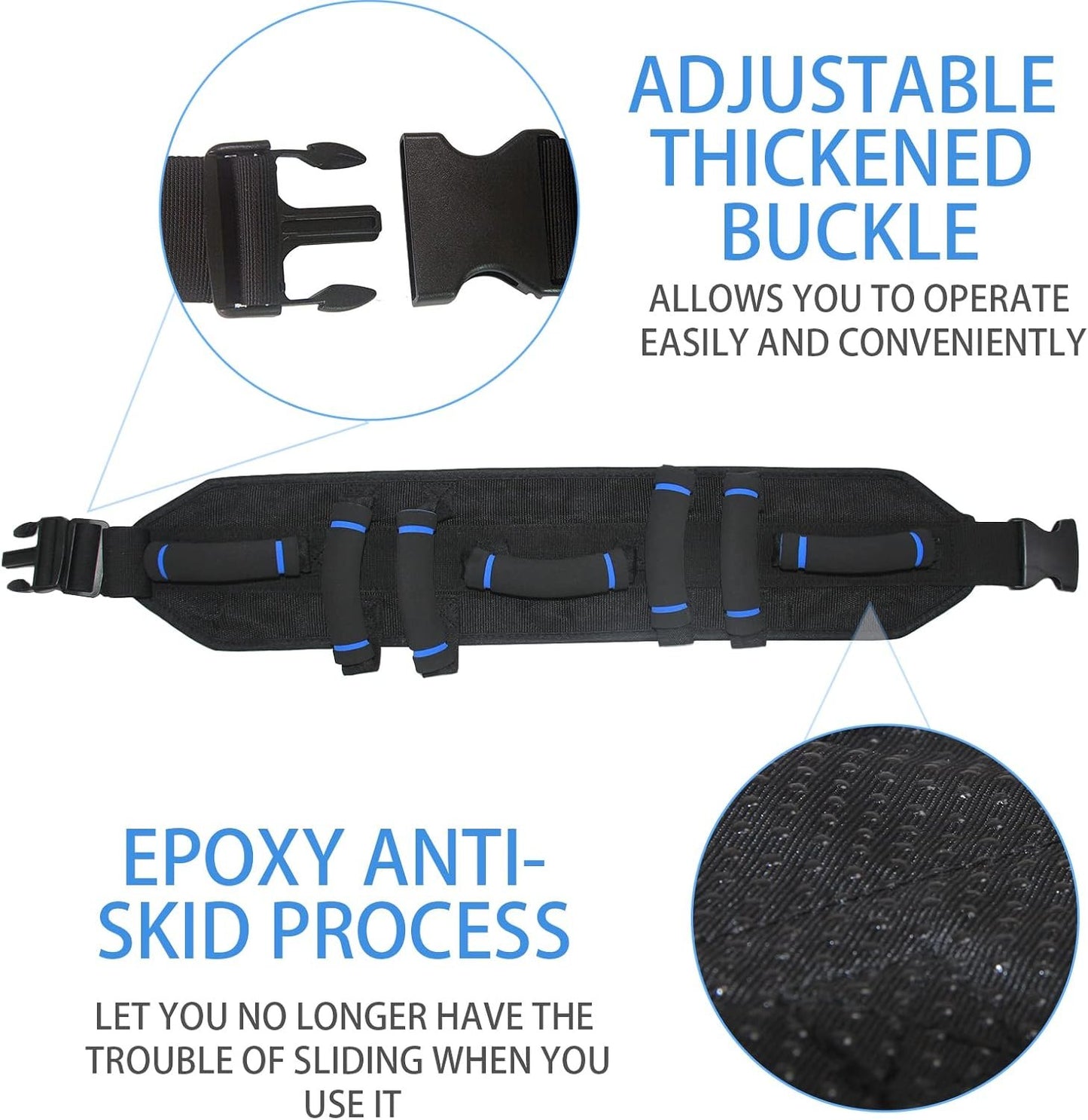 Leetye Mei Gait Belts Transfer Belt for Seniors with 7 Handles, Gate Belt for Elderly Lift Belts Quick Release Buckle, Medical Nursing Safety Belt Patient Assist - Bariatric, Elderly, Physical Therapy