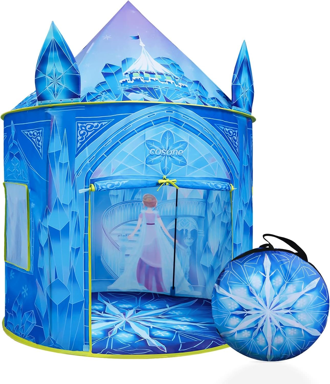 Cosone Kids Play Tent, Frozen Toy for Girls, Princess Castle Playhouses Indoor, Outdoor Princess Toys, Toddler Tent Birthday Gift for Girls Age 3 4 5 6 7 8