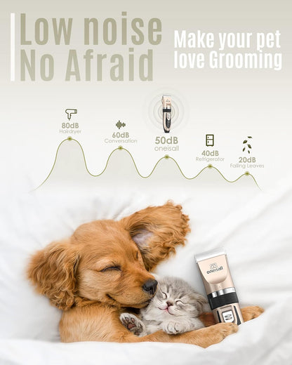 oneisall Professional Low Noise Dog Clippers for Dogs Grooming Dogs Cats Animals Clippers