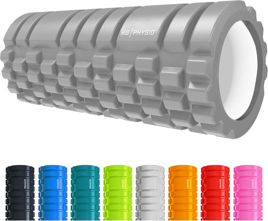 KG Physio - Foam Roller and Massage Roller for Legs, Back and Arms, Ultra Lightweight, Essential for Deep Tension Release 13" x 5"