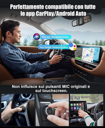 Shiptree CarPlay Wireless Adapter for iOS, 2 to 1 Adapter Convert Wired to Wireless, USB C/A Cable Mini Version, Plug & Play