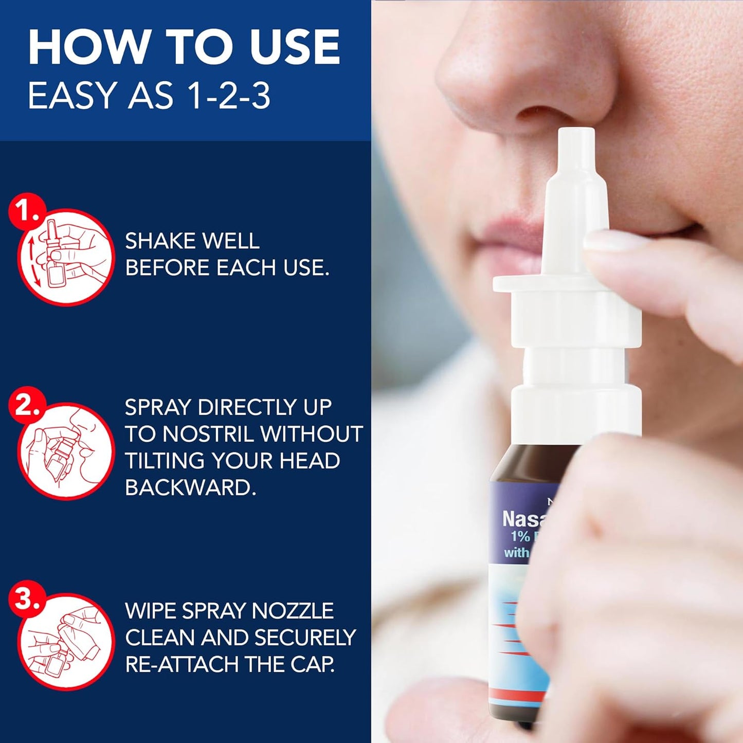 NOVEHA Nasal Spray- 1% Povidone-Iodine Spray, Vitamin D3, Aloe-Vera - Nasal Cleanser (30mL)