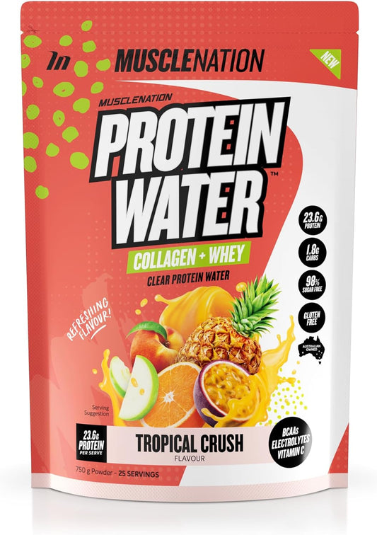 Muscle Nation Tropical Crush Protein Water 750g (25 Serves)