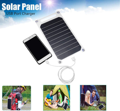 Lixada 10W 5V Solar Panel Charger USB Port Portable High Power Paper Shaped Monocrystalline Silicon for Cell Phone Camping