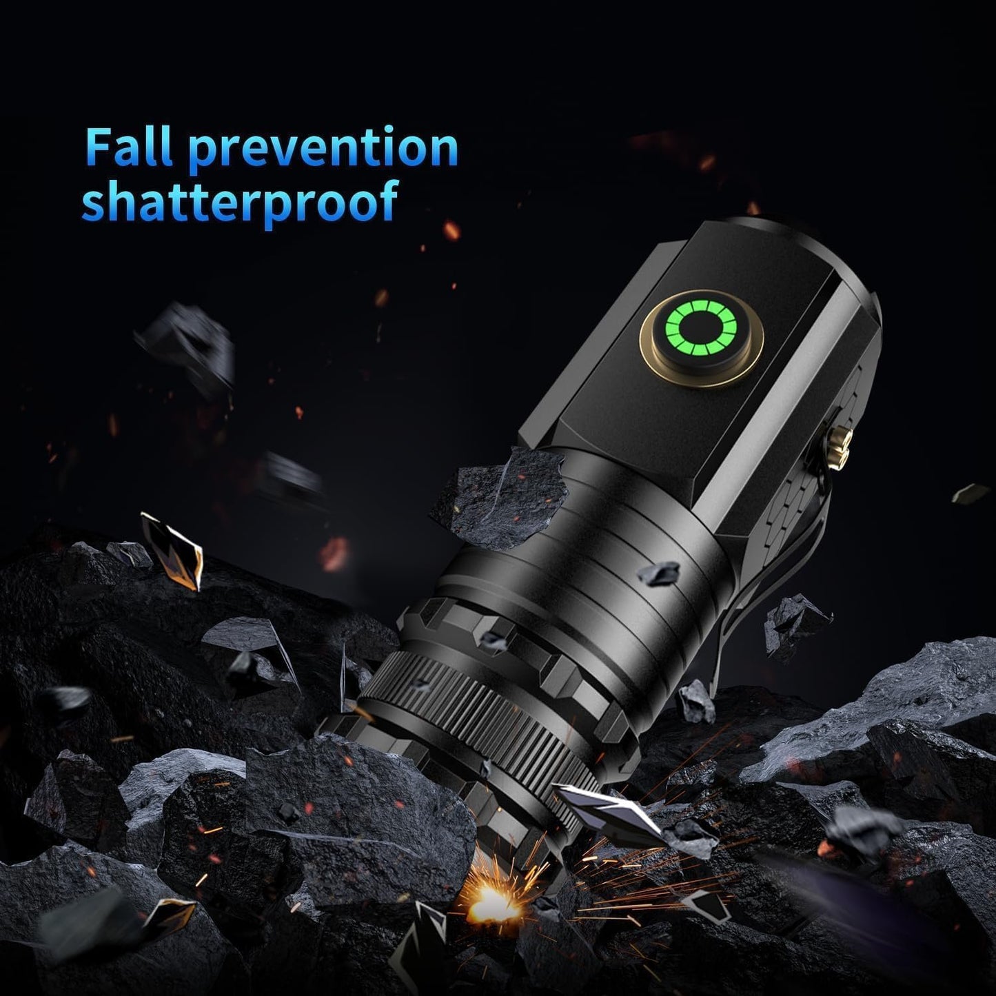 Aicdas Rechargeable Led Mini Torch,3000 High Lumens Pocket-Sized Flashlight with Super Bright LED Chips,5 Light Modes,IPX6 Waterproof,EDC Flashlight for Emergency,Camping,Hiking,Gift