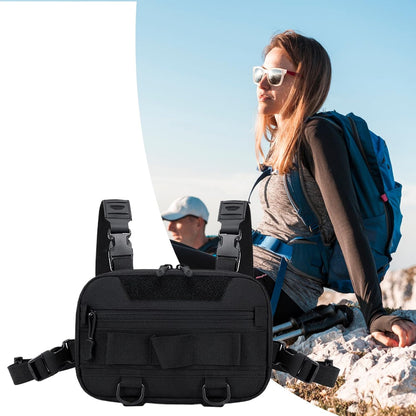 Generico Fishing Chest Pack, Waterproof Large Capacity Fishing Tackle Bag, Backpack Portable Compact Versatile Ideal for Outdoor Sports, Running, Hiking, Camping, Travel