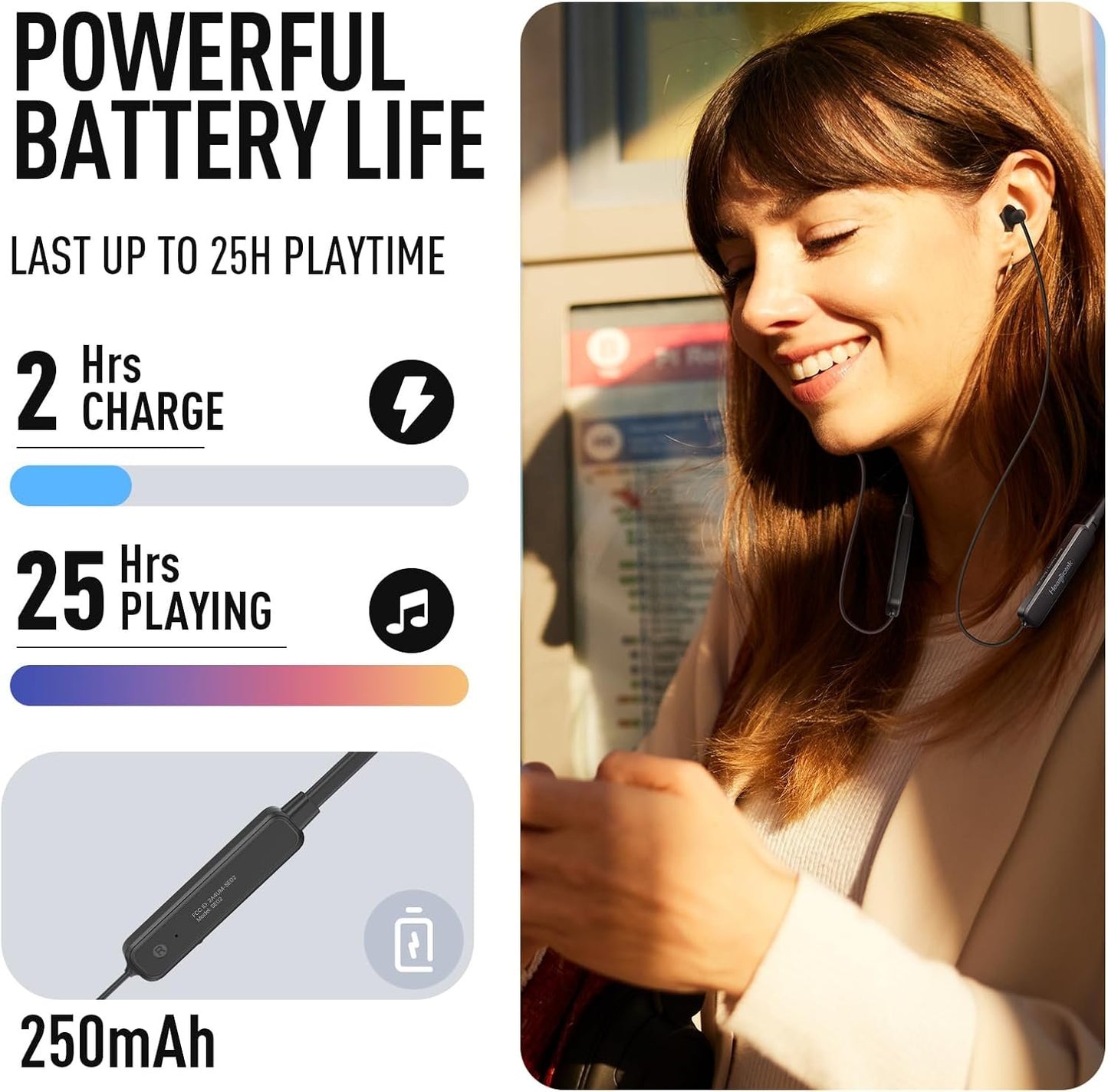 Hearprotek Wireless Earbuds Headphones for Sleeping, Bluetooth 5.4 Sleep Headphones-Soft and Lightweight in-Ear Earbuds for Sleeping, 25+Hour Playtime, Ideal for Side Sleepers, Meditating(Black)