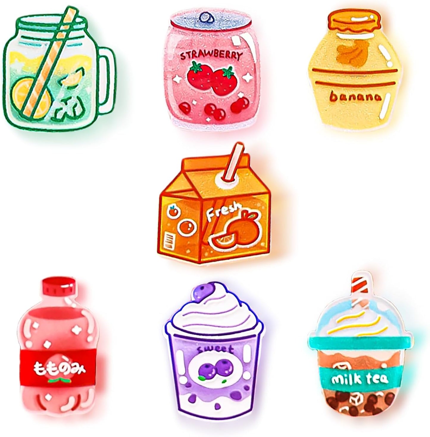 Myrtle 14-Pack Heavy Duty FridgeMagnets for Whiteboards,LockersKitchens-Decorative AcrylicMagnetic Stickers with Vibrant(Office，Garage，HomePatternsDecor)
