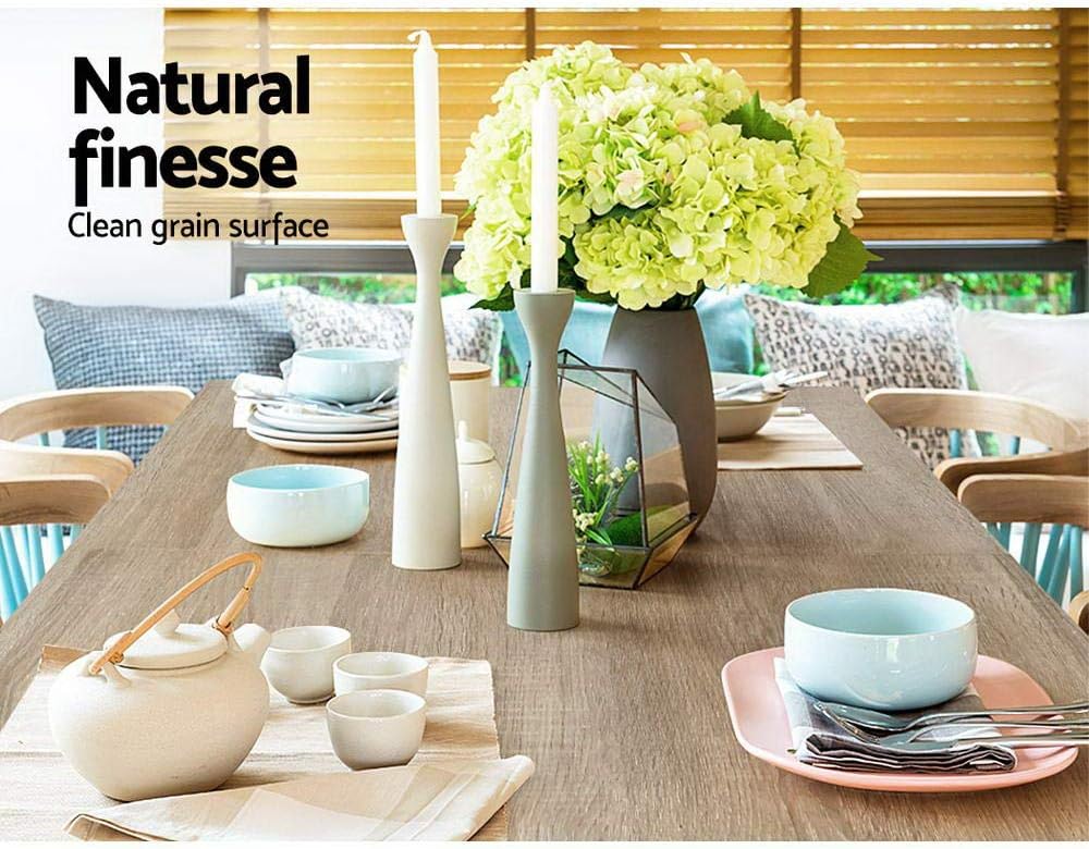 Artiss Dining Table Rectangle Oak Coffee Tables Side Buffee Desk Foldable Lounge Desks Home Living Room Bedroom Kitchen Office Cafe Restaurant Furniture, 6 Seater, Wooden with 120 x 70cm Tabletop