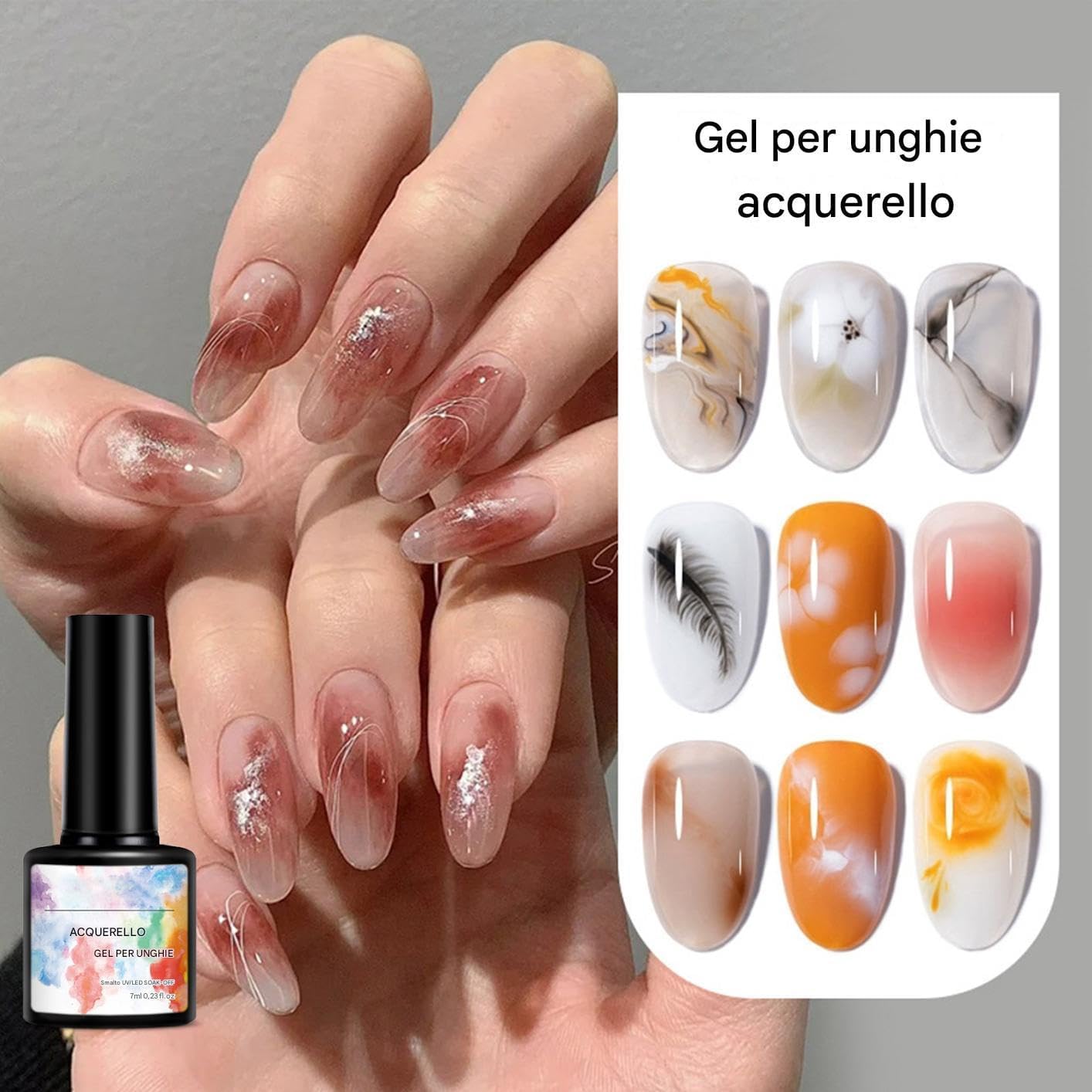 Nail Gel, Nail Polish, Uv Led Soak Off Art Personal Care Beauty Supplies, Accessories Women Girls Daily Use Salon Home Manicure, for Nail-Arts Design, Multicolor