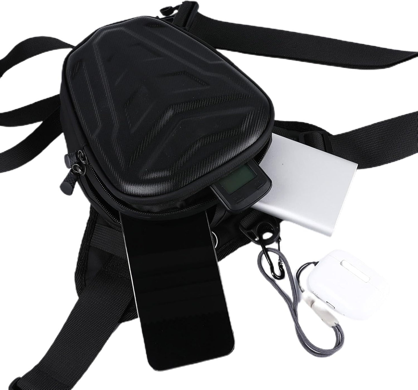 Motorcycle Leg Bag, Thigh Pouch Leg Strap, 3.7x9.8 Inches Shell Waterproof, Large Capacity Riding, Secure Waist Thigh Pack for Cycling Hiking, Camping Fishing, Travel Outdoor Gear