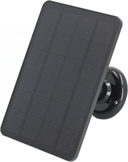 10W Solar Panel for Security Camera, 6V Waterproof Solar with 9.8ft Cable & 360° Adjustable Bracket, Solar Power Supply for Arlo Pro 3 for Pro 4 (Black)
