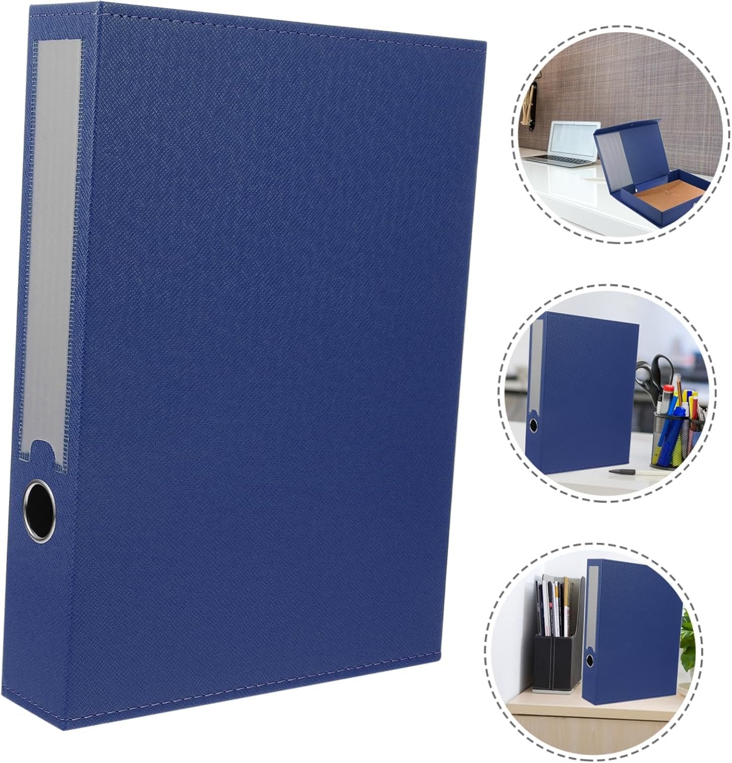 Uonlytech Household File Organizer PU Document Storage Box Capacity Desktop File Holder for Office Organization Tidy Up Your Workspace with Design