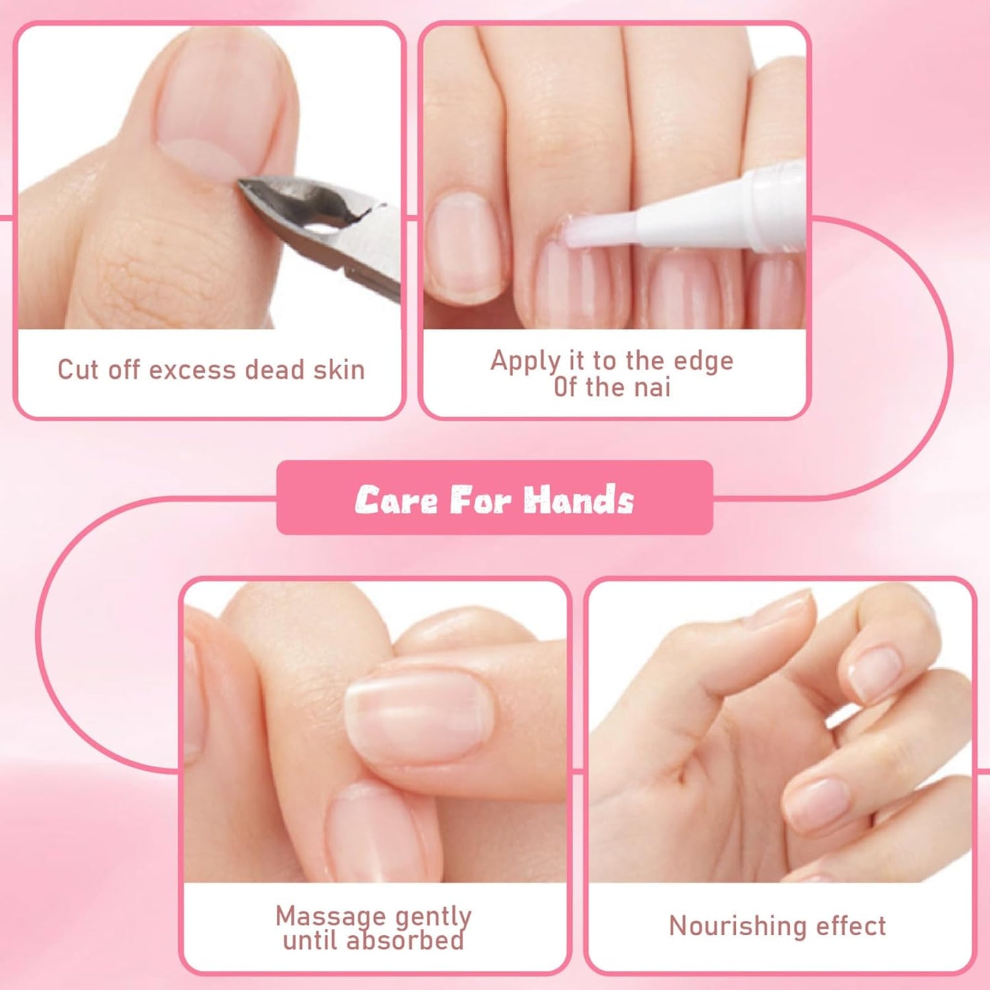 5PCS Cuticle Oil Pen Set, Nail Growth Oil Pen for Nails Repair, Cuticle Oil to Moisturize Skin, Nail Oil for Growth and Strength, Portable Cuticle Nail Care Tools