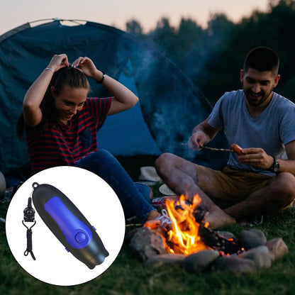 Generico Electric Whistle, Loud Safety Whistle with Lanyard, Rechargeable 3-Tone Adjustable Volume, Multifunctional High-Decibel Alert Tool (1 Piece, Black), for Coaching, Sports, Outdoor Use