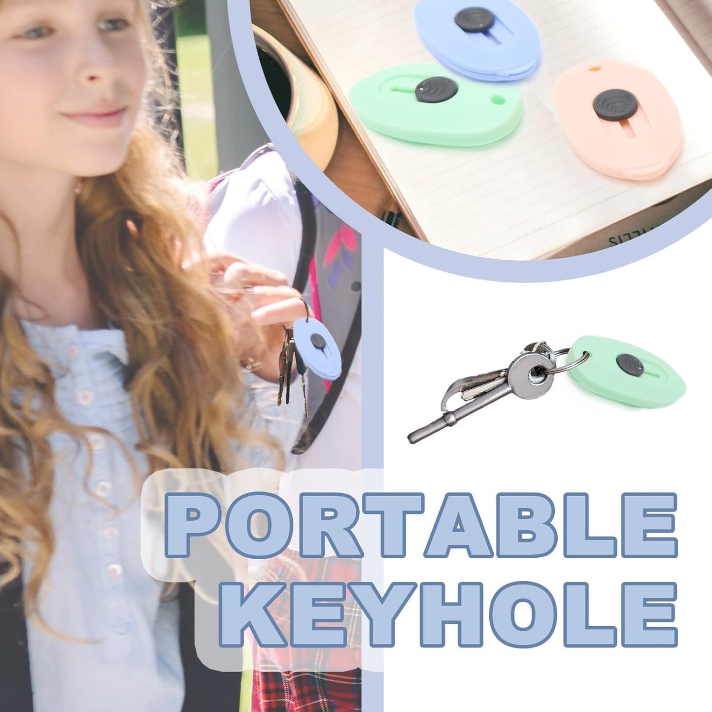 Retractable Ceramic Utility Knife Set - 3pcs Mini Safety Box Openers with Keychain Holes in Pink, Green, and Blue - Durable Blades for Easy Cutting and Portability