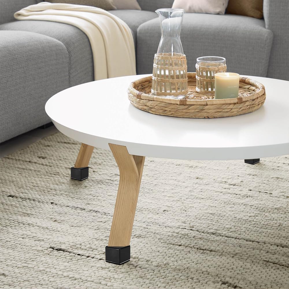 4 Pieces Steel Furniture Riser, Self Adhesive Furniture Risers, 60 x 60 x 50 mm, Bed Riser, Bed Stand, High Furniture Risers, Bed Feet for Chairs, Wardrobes, Beds, Tables, etc.