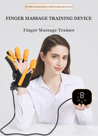 XGXHIN Robotic Hand Rehabilitation Gloves for Stroke, Finger Training Device with Adjustable Strength for Hemiplegia Recovery