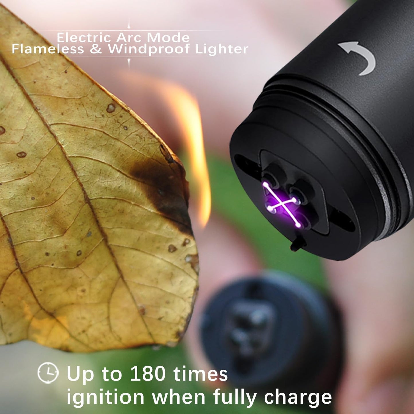 Portable EDC Bright Tactical Flashlight with Lighter Alarm，Powerful 500 Lumen,150m Throw, USB C 5v Small Rechargeable Travel Torch for Walking Camping Fishing Riding Emergency Pocket LED Flash Light