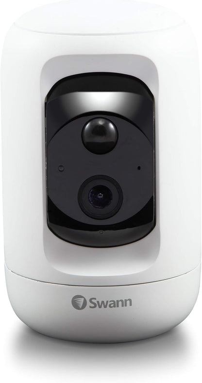 Swann Wi-Fi Home Security Camera -1080p HD Indoor Pan & Tilt,Night Vision,2-Way Talk,Remote Camera Control,Motion & Heat Sensing,Siren,32GB MicroSD - Protect Your Family with Swann's Reliability