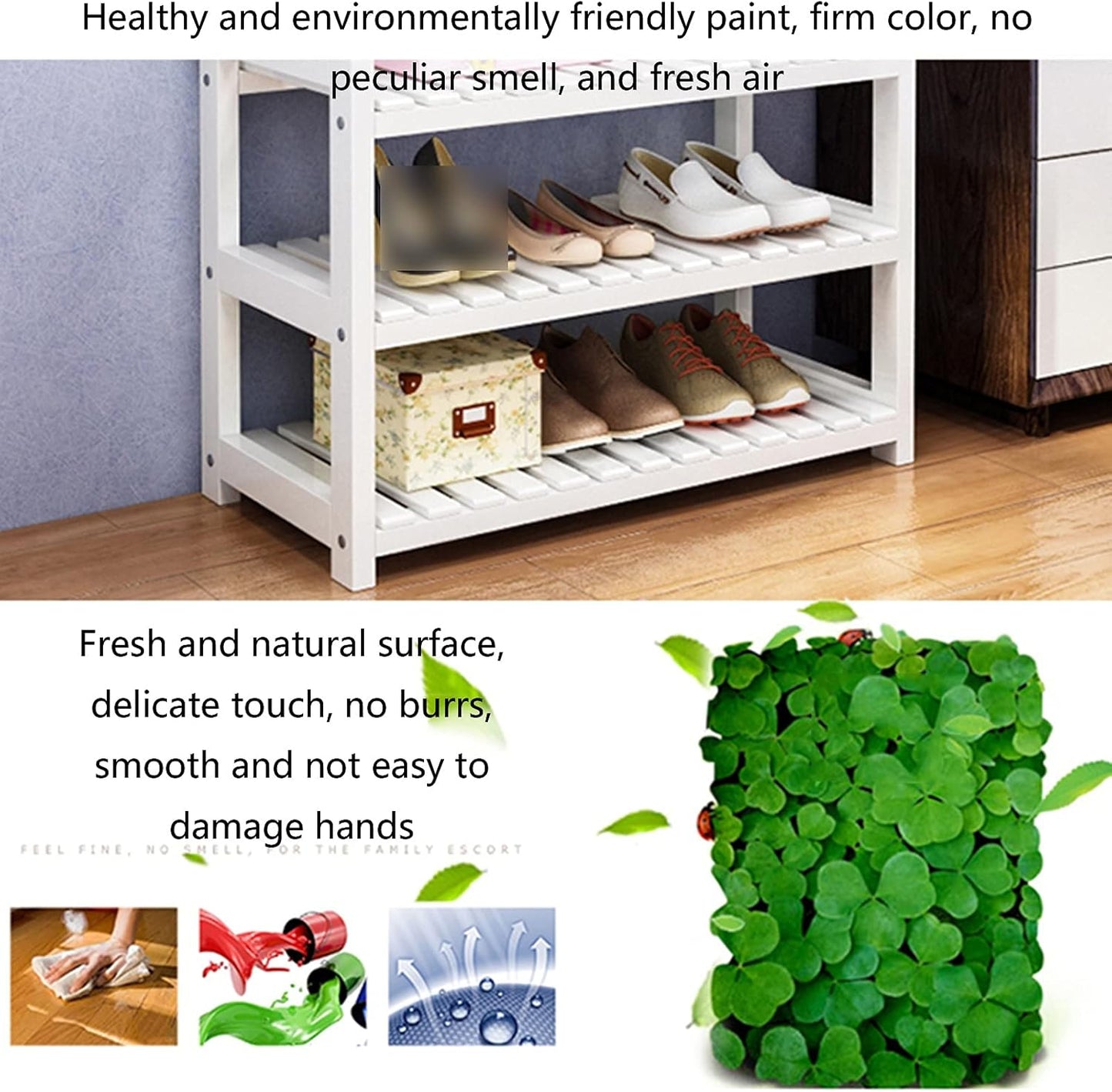 Generico Appendiabiti 3 in 1 - Organizzatore Indipendente per Vestiti e Scarpe per corridoio, Ingresso, Camera da Letto - Soluzione Portatile per riporre Abiti e Cappelli - Mobili Eleganti per la CAS