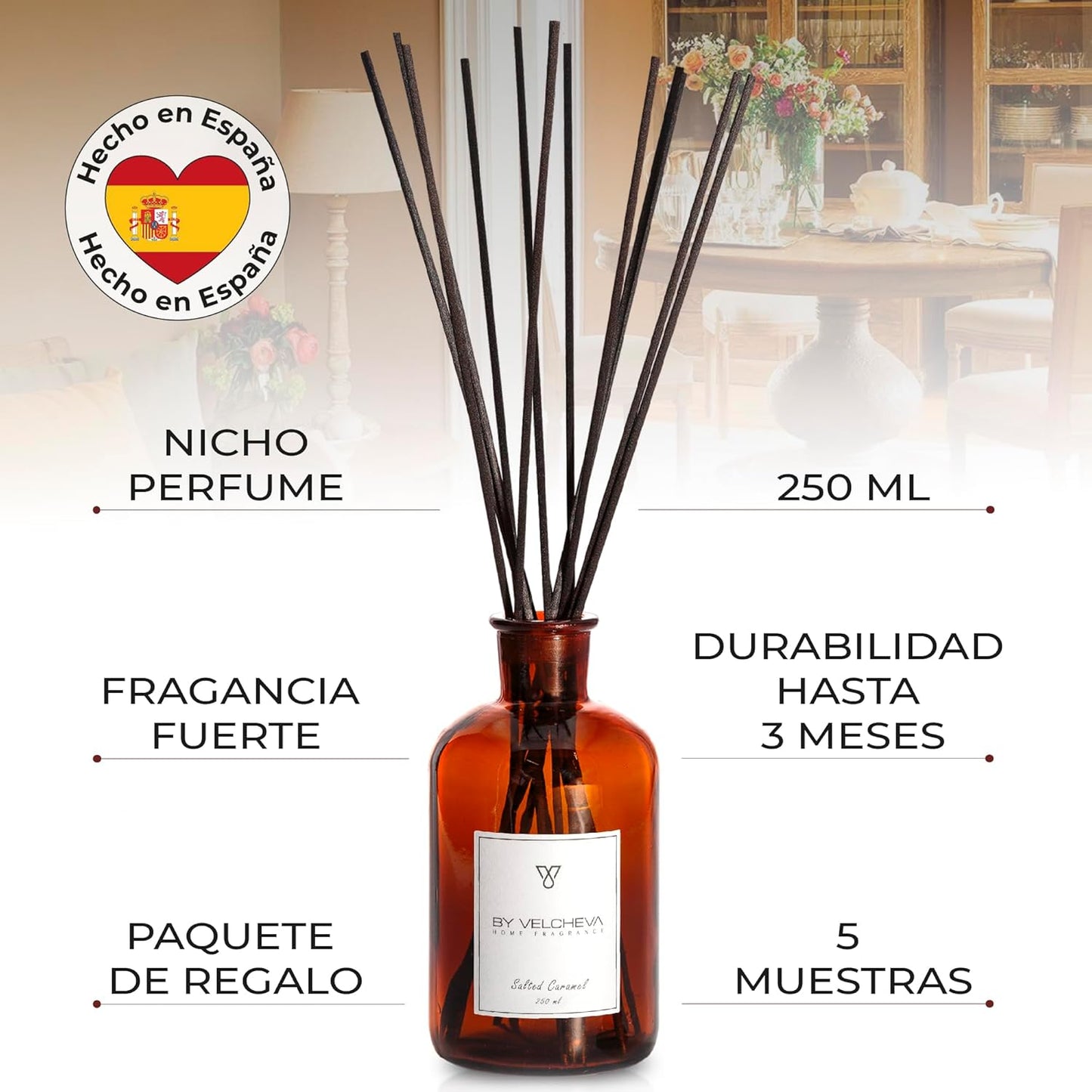 BY VELCHEVA ı Mikado Salted Caramel ı Niche Perfume Deodorant (250 ml)