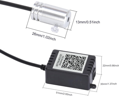 TABEN Car Ambient Light USB RGB Remote Control + App Control Decorative Light Lamp DIY Refit Flexible Fibreglass Tube 64 Colours Interior Lighting Atmosphere Light 1W DC 12V 3m