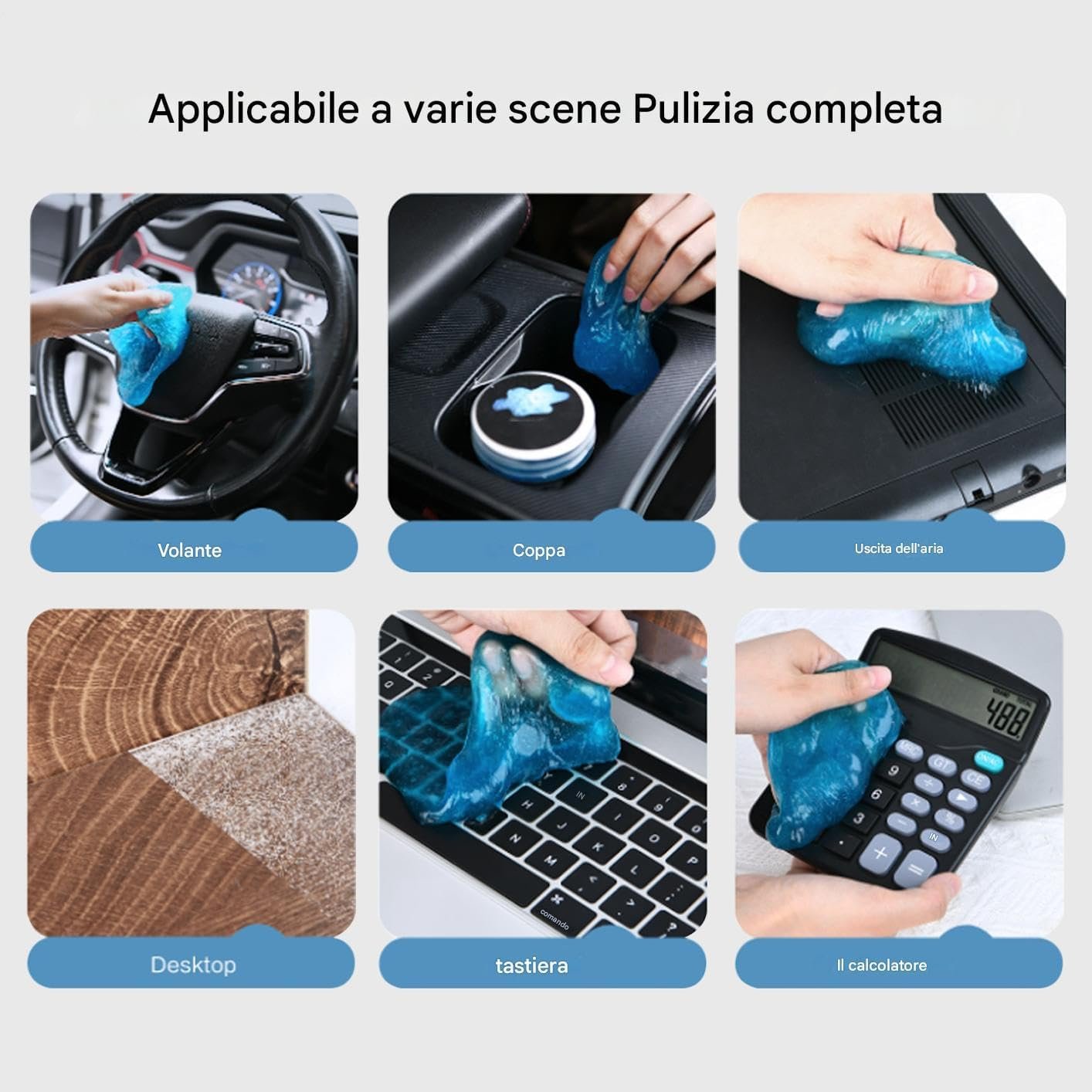 zwxqe Dust Cleaning Gel, Auto Detailing Tools, 200g Eco-Friendly Non-Abrasive Auto Mud, Leather Care, Windshield and Tire Maintenance, Convertible Top Care