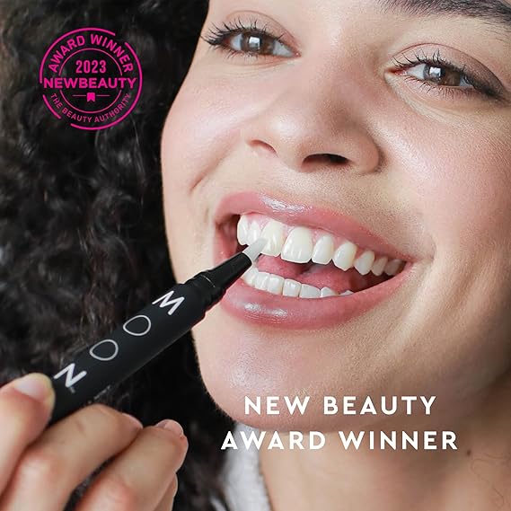 MOON Teeth Whitening Pen - Gentle on Sensitive Teeth, Whitens with Antioxidants & Essential Oils - Vegan Whitening Gel in an Easy Applicator - Vanilla Mint