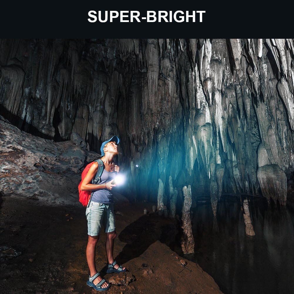Mini Flashlight, RISEMART Small Flashlight -Ultra Bright -Handheld Flashlights-Water-Resistant - Perfect for Camping, Hiking, Emergency, Hunting(3.5")