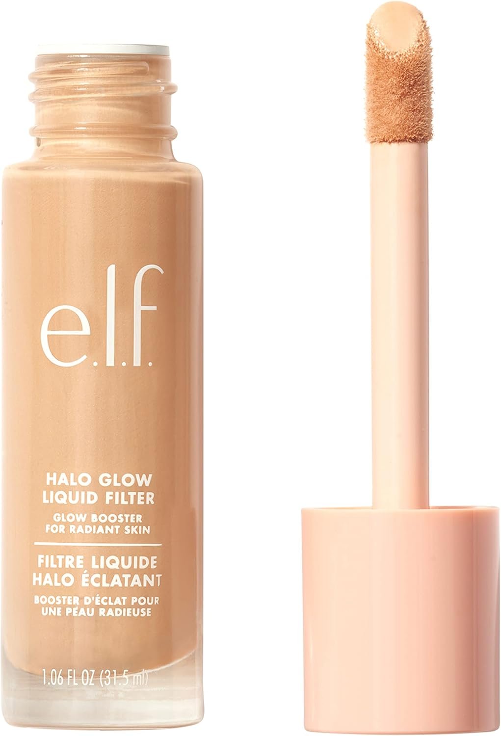 e.l.f. Halo Glow Liquid Filter, Complexion Booster For A Glowing, Soft-Focus Look, Infused With Hyaluronic Acid, Vegan & Cruelty-Free, 2 Fair/Light