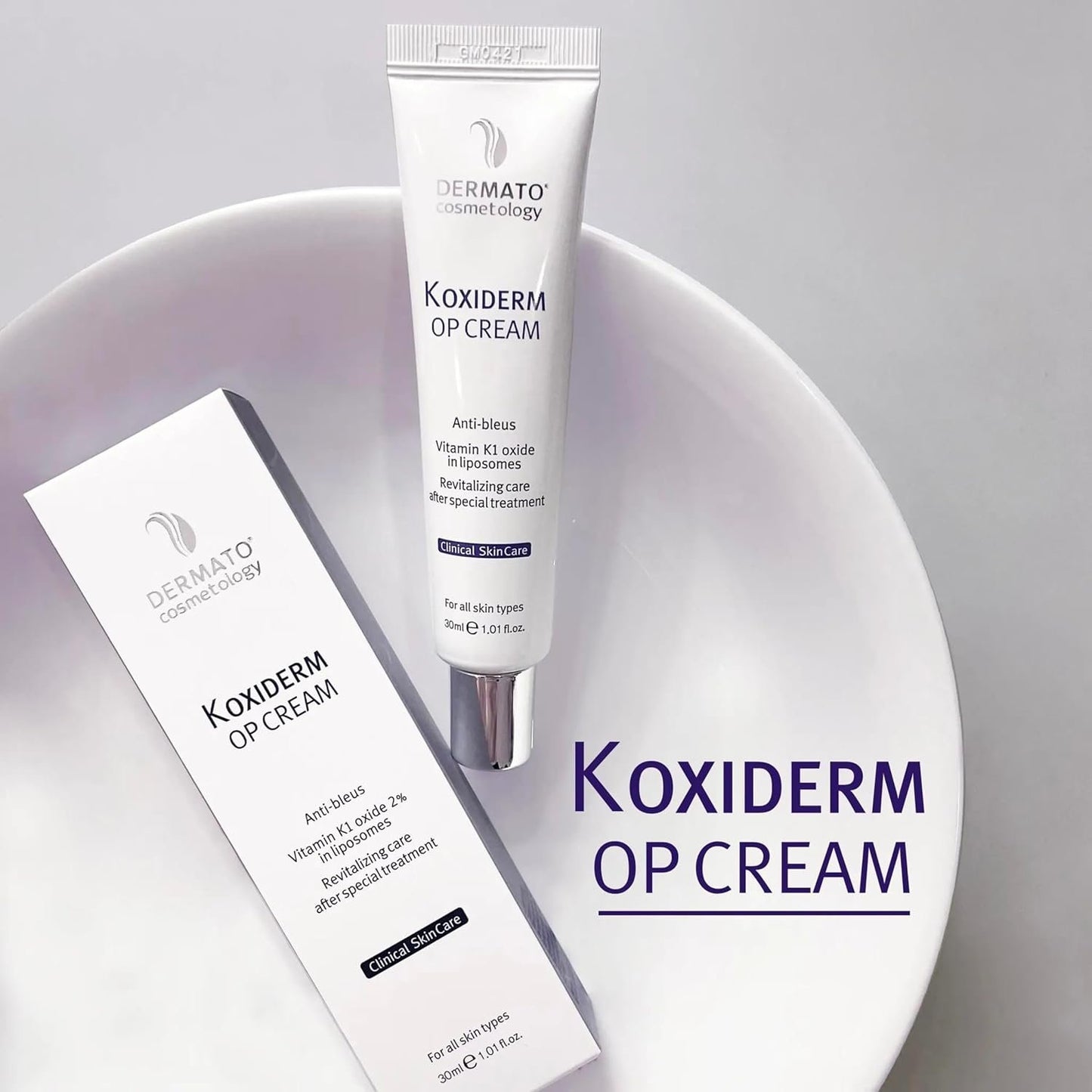 Vitamin K1 Oxiderm Cream, Minimizing Appearance of Scars, Dark Eye Circles, Bruises, Varicose Veins, Purpura and Redness (One pack 1.01Oz)