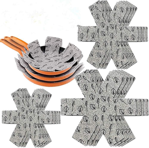 Pot or Pan Protectors,Pots and Pans Dividers,Pans Separator,Cookware Protector Set,Larger Thicker Pan Protector, 9Pcs 3 Different Sizes Separate and Protect Surfaces of Your Cookware for Home