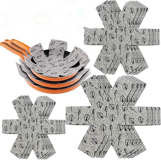 Pot or Pan Protectors,Pots and Pans Dividers,Pans Separator,Cookware Protector Set,Larger Thicker Pan Protector, 9Pcs 3 Different Sizes Separate and Protect Surfaces of Your Cookware for Home